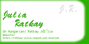 julia ratkay business card